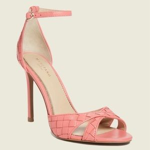 Guess by Marciano Abieli Woven Leather Stiletto Sandal Size 8